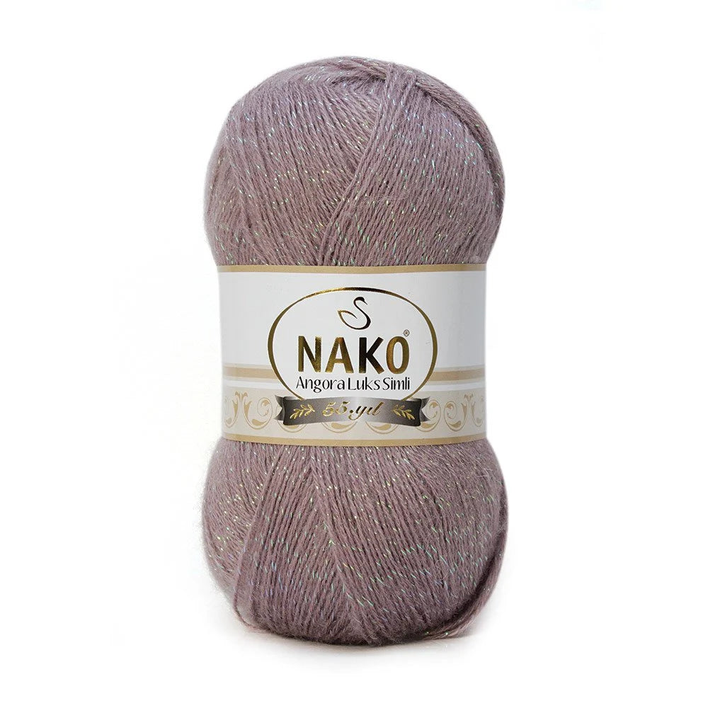 Nako Angora Luks simli, glitter, crochet knit yarn, Hobby Shopy