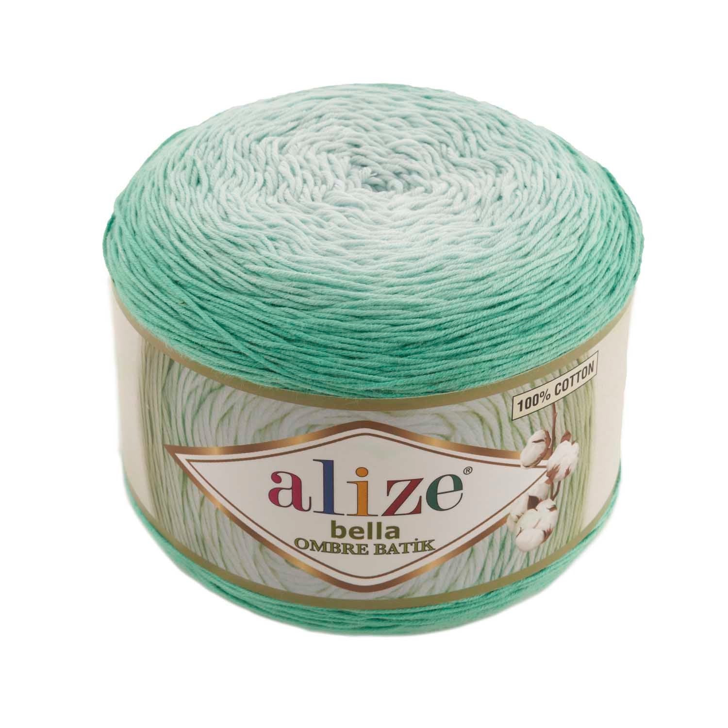 Alize Bella Ombre Batik 7408 Cake Yarn, Cotton, Hand hnitting, Crochet, Hobby Shopy