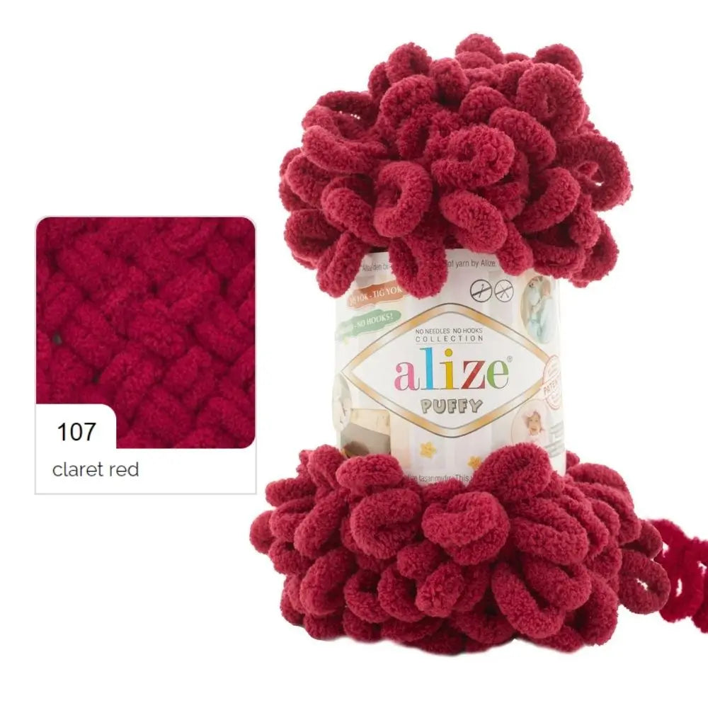Alize Puffy Yarn, Finger Knitting
