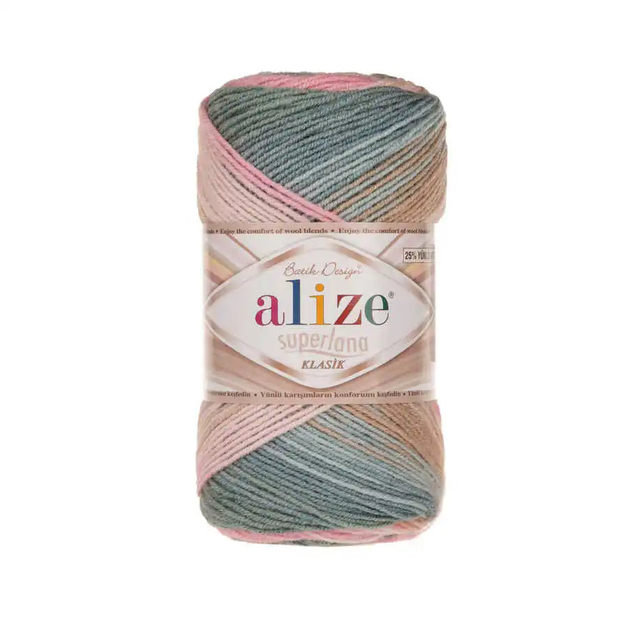 Alize Superlana Klasik Batik Yarn, Crochet, knitting, hobbyshopy