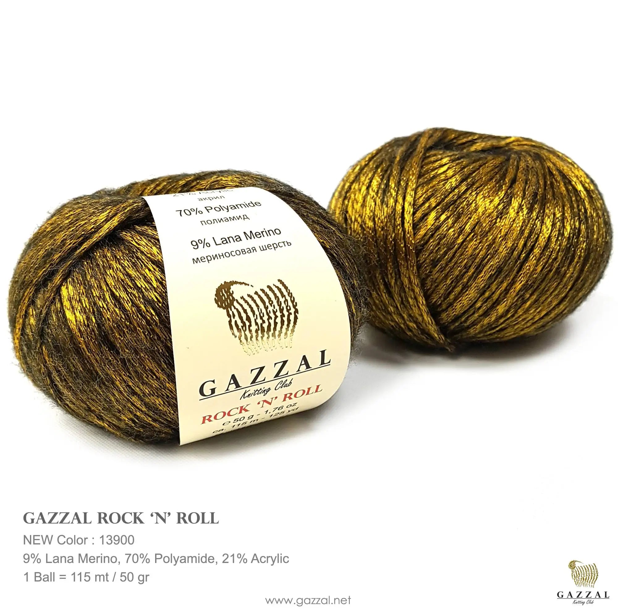 Gazzal Rock N Roll Hand knitting yarn, glittier