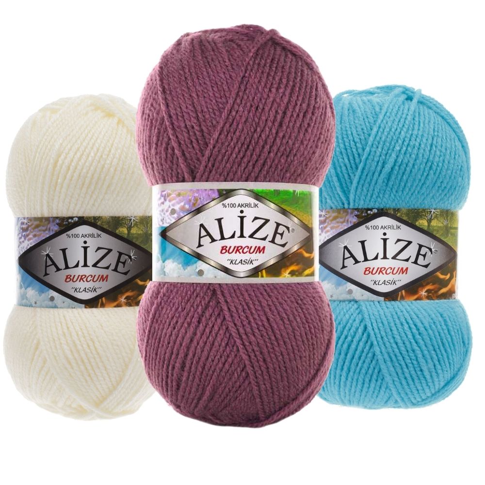 Aguaje Plus Ovillos De Lana Alize Burcum Klasik - 100g, 210m