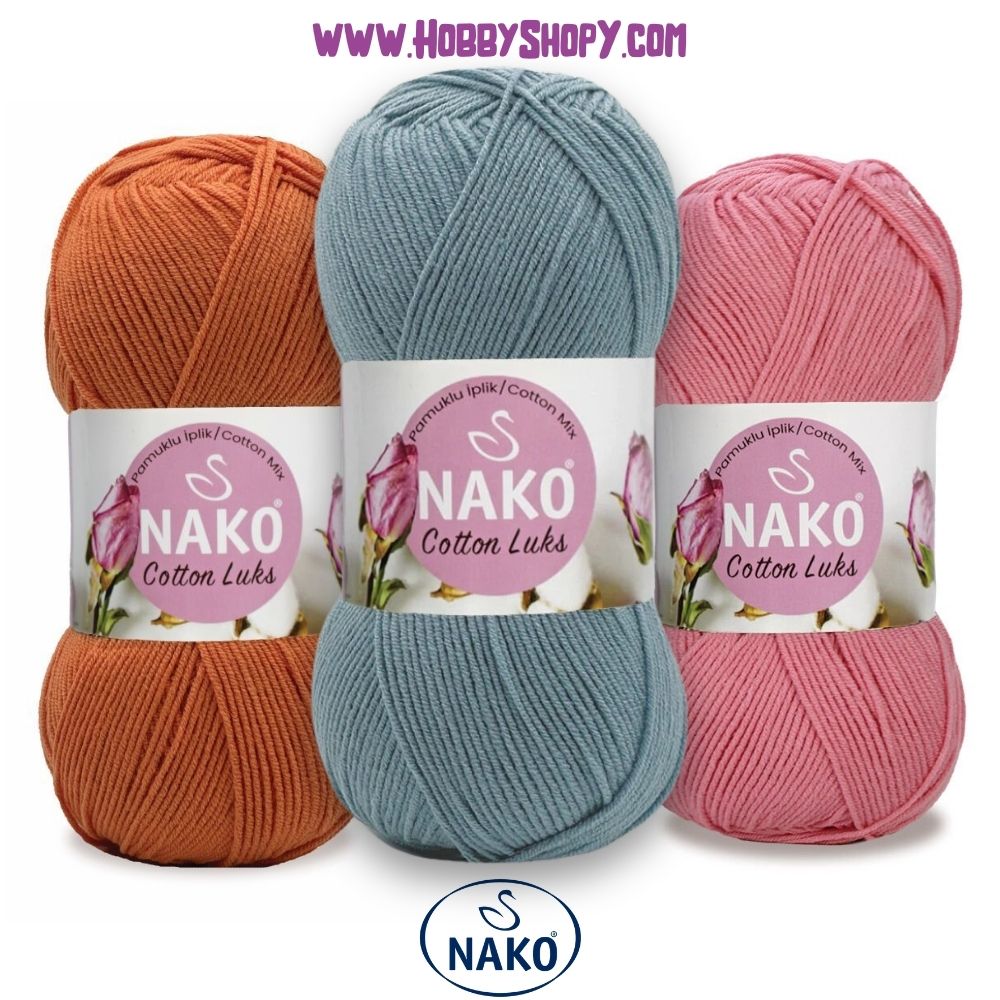 Nako Cotton Luks Yarn -Soft Cotton Hand Knitting; Crochet