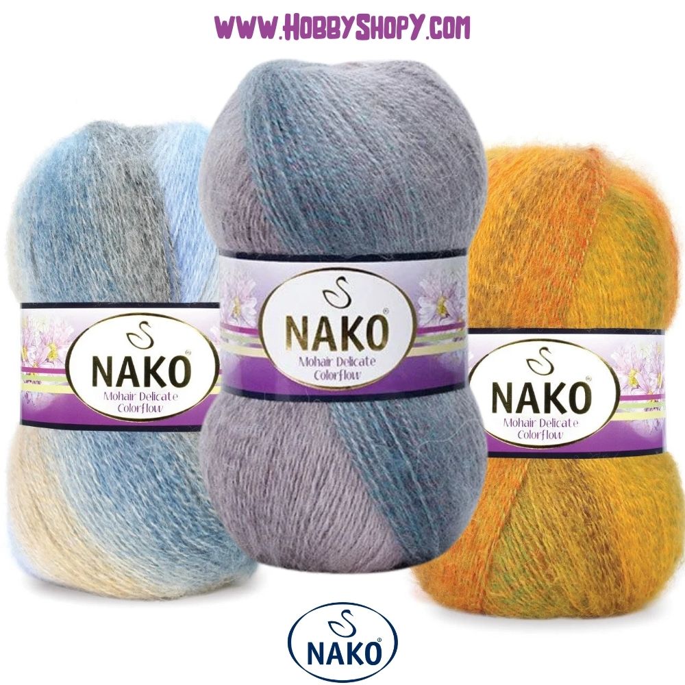 Nako Mohair Delicate Colorflow HobbyShopy Yarn Shop - Accessories