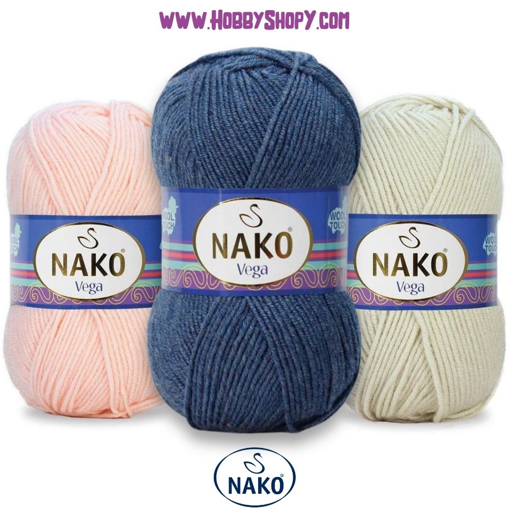 Nako Vega Acrylic - Hand Knitting Yarn HobbyShopy Shop - Accessories Nako Vega Acrylic - Hand Knitting Yarn HobbyShopy Shop - Accessories