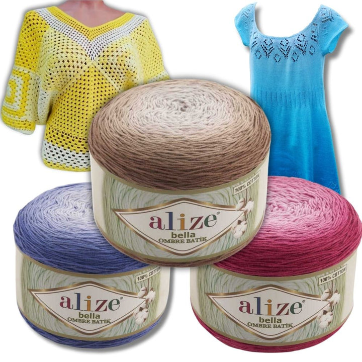 Alize Bella Ombre Batik - Cotton Cake Yarn - Hand Knitting, Crochet ...
