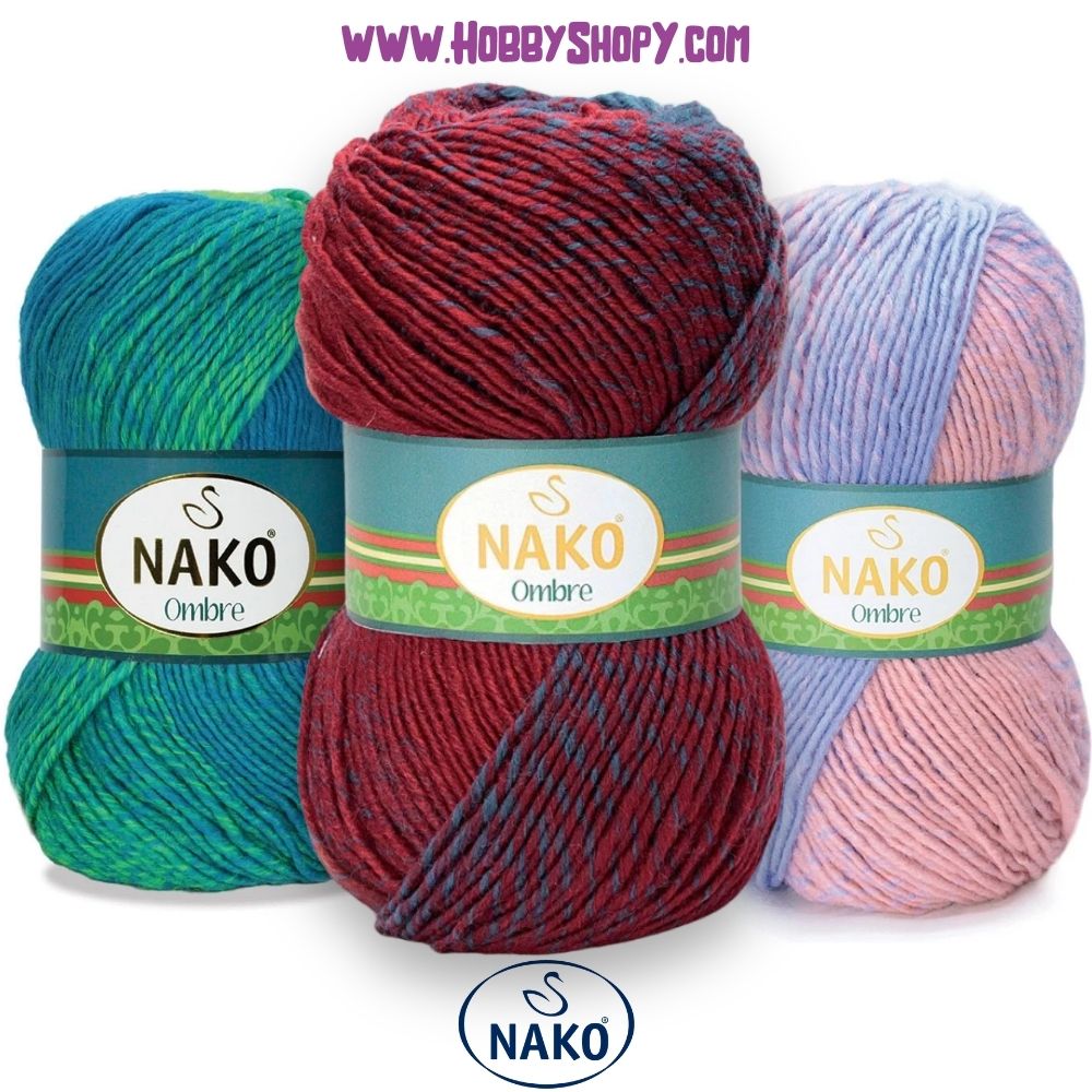 Nako Ombre Multicolor -Hand Knitting Yarn HobbyShopy Shop - Accessories ...